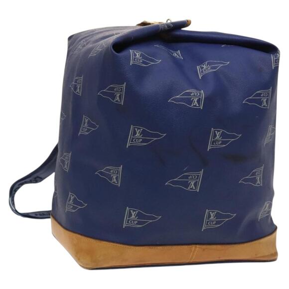 LOUIS VUITTON LV Cup Sac Marine Shoulder Bag Pvc Leather Blue A24014 - Picture 1 of 16